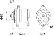 Mahle Alternator for Fiat-Allis Fd 7 5.9L 8065.05.295 3.86- - 10.92