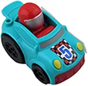 Replacement Car for Little People Launch 'n Loop Raceway - GMJ12 ~ Replacement Blue / Teal Vehicle with Driver