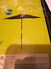 Room Essentials 7 ft Umbrella Canopy, Patio Umbrella Canopy, Black ~ *See Note*
