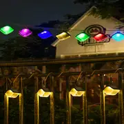 4Pcs Hanging Brick Solar Lights Deck Decor Outdoor Solar Wall Light