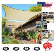 Breathable 14' x 17' Beige Shade Sail - Stylish UV Protection for Your Patio