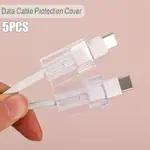 5PCS UNVIERSAL 充電線套管充電線保護套 / 透明線保護套 / IPHONE ANDROID 數據線保護夾