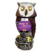 Solar Red Owl with Flashing Eyes, Rotating Head, Hooting, Motion Detector and