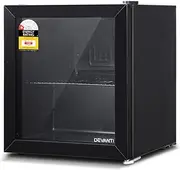 46L Bar Fridge Glass Door w/Light Black