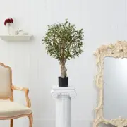 Nearly Artificial Olive Tree 24"H Easy-To-Bend Branches Plastic Indoor Green