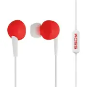 Koss KEB6iR Red Earphones with In-Line Microphone