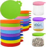 Oui Yogurt Jar Lids Silicone -12 Pack Oui Lids for Yoplait Yogurt Container for