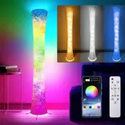 2 Pcs Floor Lamp, 61'' Smart RGB LED Corner Lamp with Music Round RGB Lamp 2Pcs