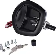 Black Power Operated Central Locking Handle Whale Tail Lock Recessed Folding 12V