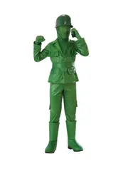 Green Army Costume, Child - Medium