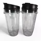 2- Ninja Nutri 24 oz Cups with Sip & Seal Lids