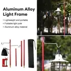 Portable Aluminum Alloy Folding Light Bracket Outdoor Camping Table Lamp Pole US