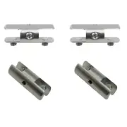 Marine Boat 1/8" Double End Shelf Clamp Cable Rope Wire Stainless Steel |PACK 4|