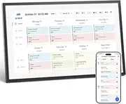 Digital Calendar 15.6inch Smart Calendar & Full HD Chore Chart & Electronic Calendar for Home, Smart WIFI Touchscreen Interactive Display for Family Schedules, Wall-Mounted (Black-15.6inch)