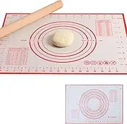 Silicone Baking Mat,40cmx60cm Pastry Mat with Measurements Extra Thick Non Stick Fondant Mat, Counter Mat, Oven Liner, Pie Crust Mat Baking Tool for Making Bread, Cake & Other Desserts