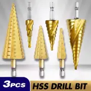 Metric Spiral Flute The Pagoda Shape Hole Cutter Straight&Rotate Step Drill Bit
