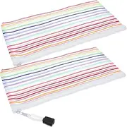 KALLORY Lockable Mesh Zipper Pouch Bag Ticket Holder Cash Portable Foldable for Office School Travel