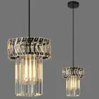Modern Pendant Light Black Pendant Lights Crystal Chandeliers Adjustable Pend...