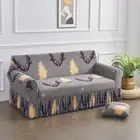 1/2/3/4 Seater Sofa Covers with Hem Skirt Sectional Elastic Armchair Slipcover