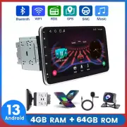 10.1'' Car Stereo Radio Carplay GPS Navi Wifi BT Android13 Double 2DIN Rotatable