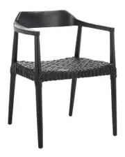 Safavieh Munro Leather Woven Accent Chair