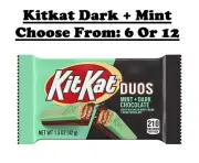 Kit Kat, DUOS, Mint & Dark Chocolate Candy 1.5 oz. Bars (Choose From: 6 Or 12)