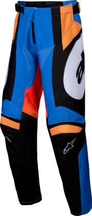 Alpinestars Racer Melt, textile pants youth , color: Blue/Orange/Black , size: 24