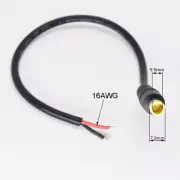 100pc 30cm 16AWG 7.9x5.5mm DC Power Socket Connector Cord Cable Pigtail DIY Lead