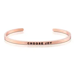 MANTRABAND 美國悄悄話手環 CHOOSE JOY 一定要幸福 玫瑰金