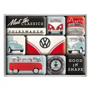 9pc Nostalgic Art VW Meet The Classics Magnet Set
