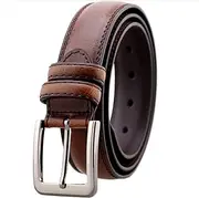 Men Belt, Men Dress Belt with Single Prong Buckle, Fashion & Classic Designs for Work Business and Casual