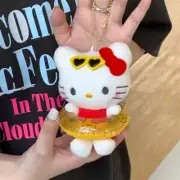 Sanrio Kawaii Cartoon Keychain Hello Kitty Plush Doll Pendant Key Ring Charms Ba