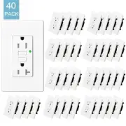 15A/125V Outdoor GFCI Outlet Receptacle TR Ground Fault Circuit Interrupter × 40