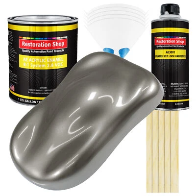 Restoration Shop Graphite Gray Metallic Acrylic Enamel Gallon Kit, Auto Paint