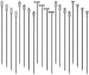 Cocktail Picks Stick 20pcs Cocktail Toothpicks Stainless Steel Martini Olive Pic