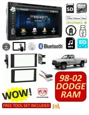 98-02 DODGE RAM CAR STEREO COMBO, BLUETOOTH TOUCHSCREEN DVD AM/FM AUX USB/SD