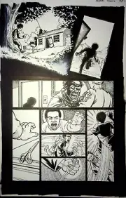 COMIC TYRESE GIBSON'S MAYHEM! ORIGINAL ART BY TONE RODRIGUEZ #2 PG 1 IMAGE COMIC