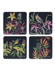 [Maxwell & Williams] Eloise Short Lyric Cork Back Coaster 10.5cm Set of 4 Gift Boxed Assorted in Multi