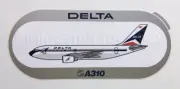 DELTA AIR LINES 1993 Airbus A310 Pilot's flight bag STICKER airlines airways ad