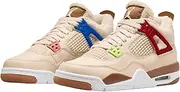[Nike] Jordan Girl's Air Jordan 4 Retro (Big Kid) Pearl White/Dark Driftwood/Gym Red