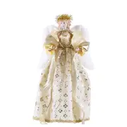 New Valery Madelyn 16" Silver Champagne Gold Christmas Tree Topper Angel Treetop