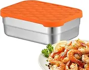 Bsbkoj Stainless Steel Lunch Box Kids, Leakproof Snack Pack Containers with Silicone Lid, 6.3×4.49×2.08 inches, Portable Box, Small Food Storage for Fruits, Yogurt, Salads, School