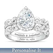 Perfect Pair Personalised Engraved Bridal Ring Set
