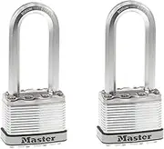 Master Lock Padlock, Magnum Laminated Steel Lock, 2 in. Wide, M5XTLJ (Pack of 2-Keyed Alike)