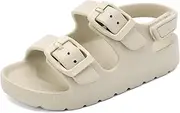 [INMINPIN] Toddler Boys Girls Buckle Sandals Comfort Open Toe Sandal with Adjustable Back Strap