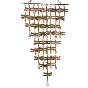 Garden Wind Chimes Dragonfly Metal Bells Hanging Mobile Patio Decor Large