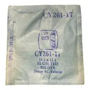 Germanow-Simon Mach (GS) CY261-17 Watch Crystal 11.3x11.1 NOS Part Flexo Elgin