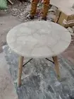24"Modern Coffee Table Top Natural White Quartz Semi Precious Stone Patio Decor
