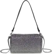 [QYEZSOTL] Rhinestone Clutch Handbags for Women, Rhinestone Shoulder Bags with Zipper and Straps, for Party, Wedding, Night Out
