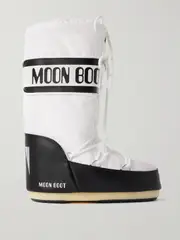 [Moon Boot] Moon Boot - Icon Shell And Faux Leather Snow Boots - White - EU 39/41 EU 39/41 White